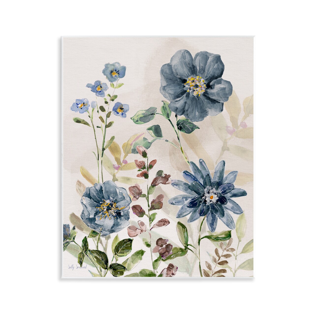 Stupell Industries Blushing Blues Garden Wall Plaque By Sally Swatland